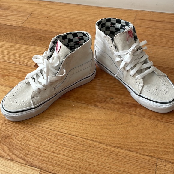 Vans off white suede hi top sneakers - Picture 2 of 7